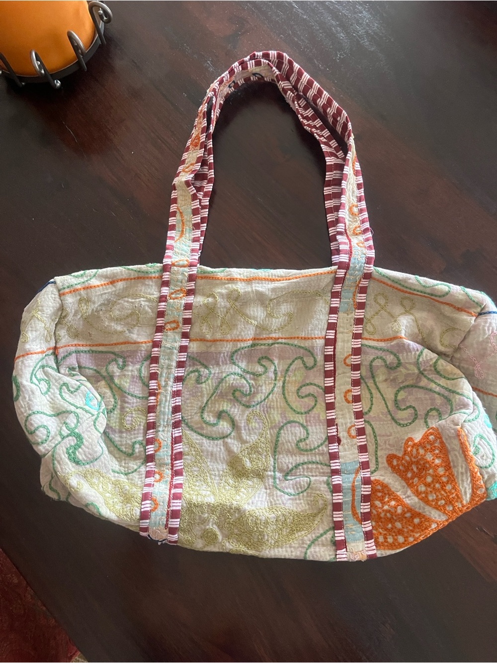 SIOAK One-of-a-Kind Embroidered Quilted Boho Oversized Shoulder Bag - Picture 2 of 11